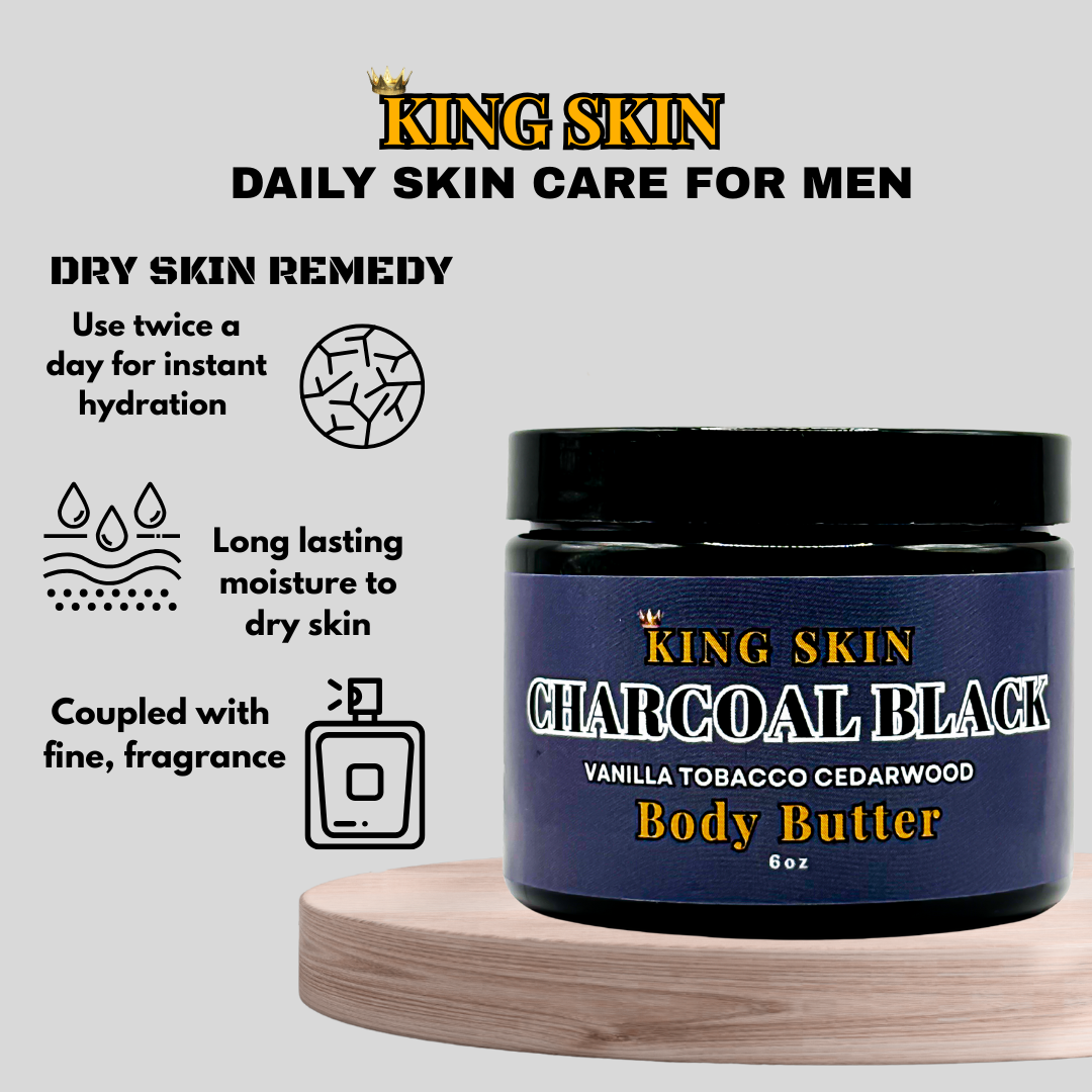 Charcoal Black Body Butter l Notes of Tobacco Vanilla Spices