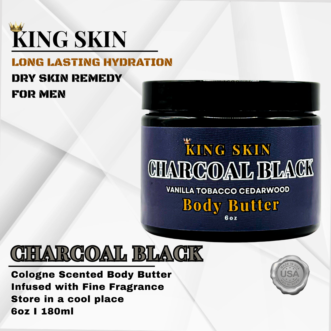 Charcoal Black Body Butter l Notes of Tobacco Vanilla Spices
