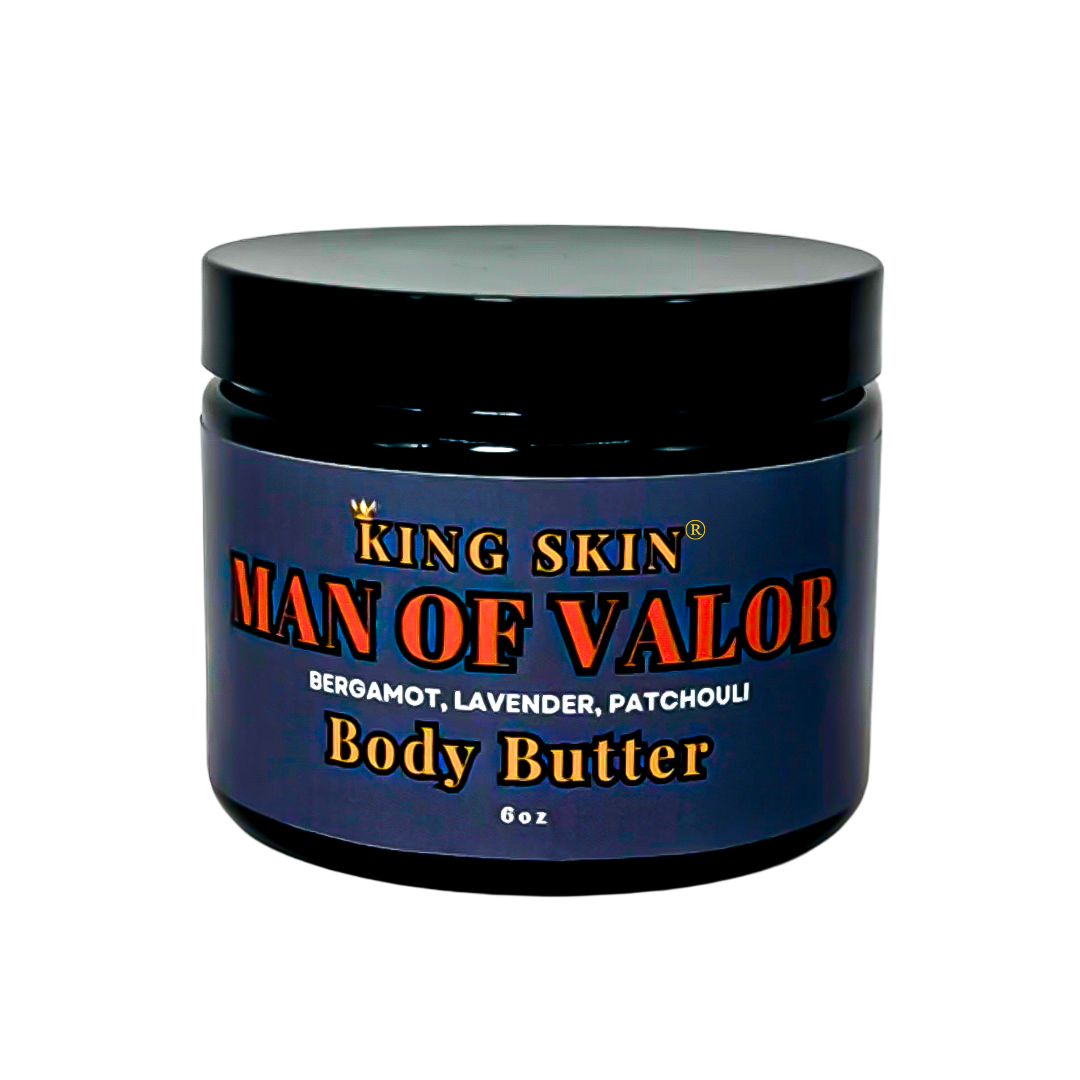 Man of Valor l King Skin ® Body Butter l Patchouli Bergamot Rosemary Fragrance Notes