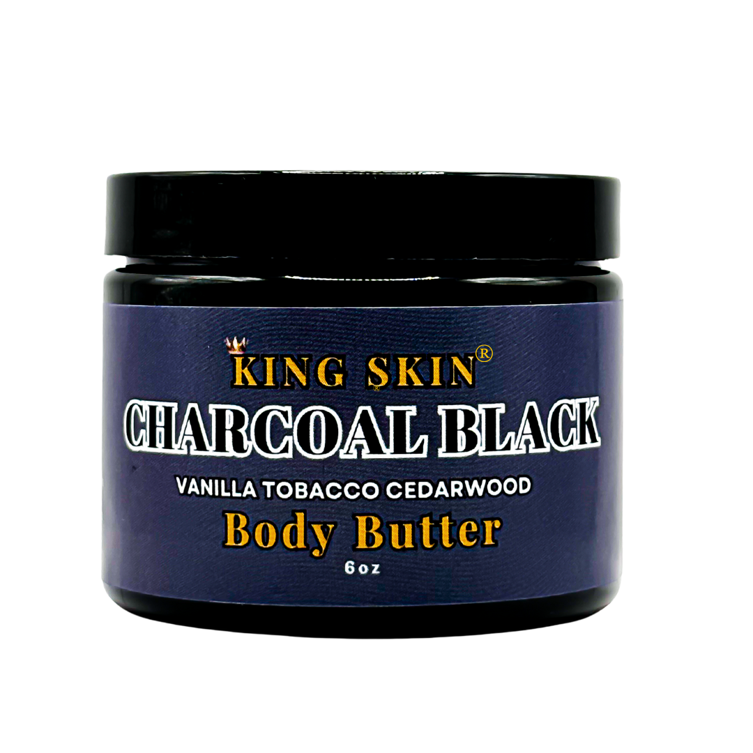 Charcoal Black l King Skin ® Body Butter l Notes of Tobacco Vanilla Sp –  King Skin ® Skin Care for Men