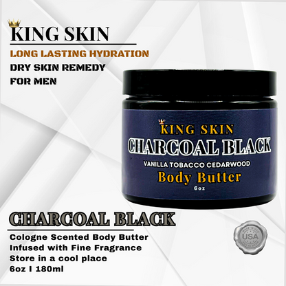Charcoal Black Body Butter l Notes of Tobacco Vanilla Spices