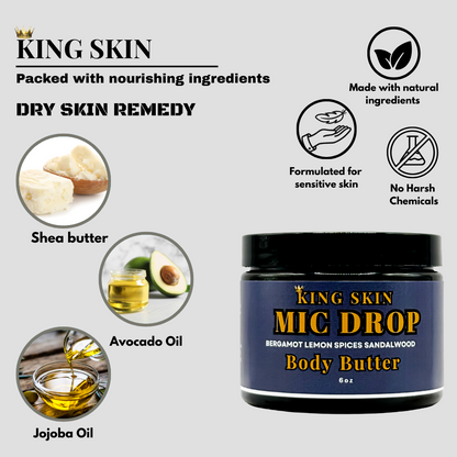 Drop the Mic Body Butter l Bergamot Lemon Sandalwood